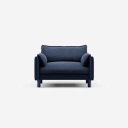 Cozy 1.5 Seater Sofa - Navy Cotton