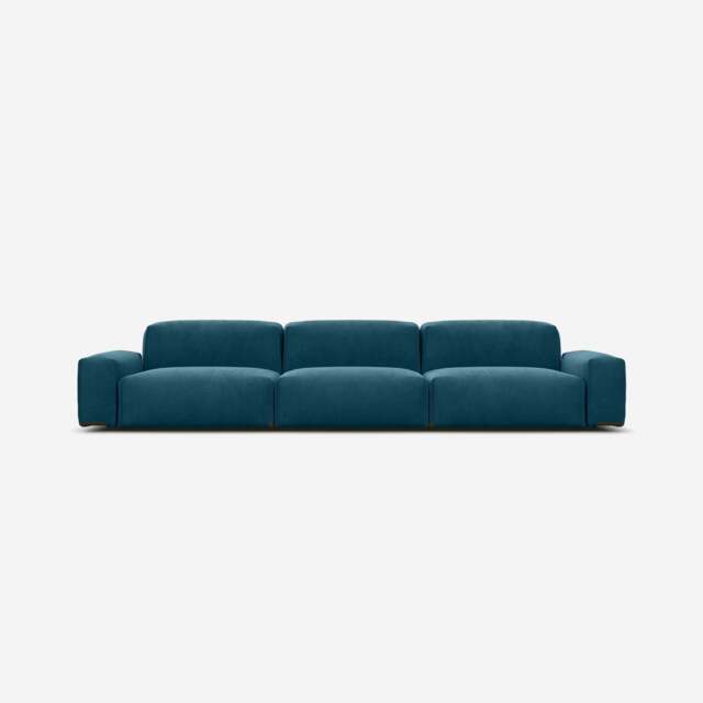 Float 5 Seater Sofa - Teal Velvet - image 1