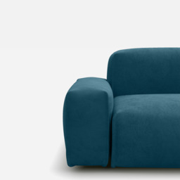 Float Teal Velvet Jacket - Green Trim