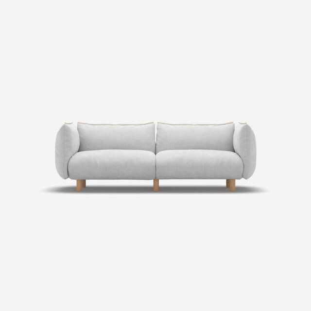 Pillow 3 Seater Sofa - Natural Cotton - image 1