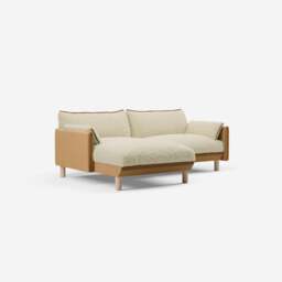 Cozy 3 Seater LH Chaise Sofa - Ochre Cotton