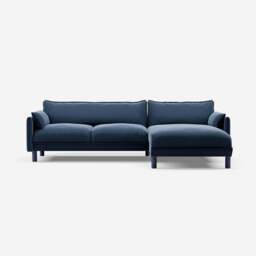 Cozy 4 Seater RH Chaise Sofa - Midnight Blue Velvet - thumbnail 3