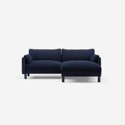 Cozy 3 Seater RH Chaise Sofa - Navy Cotton - thumbnail 3