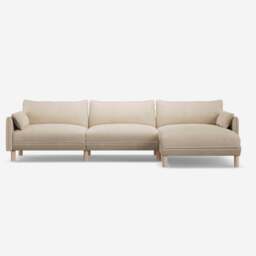 Cozy 5 Seater RH Chaise Sofa - Cream Textured Weave - thumbnail 4