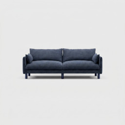 Cozy 3 Seater Sofa - Blue & Brown Textured Weave - thumbnail 1