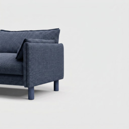 Cozy 3 Seater Sofa - Blue & Brown Textured Weave - thumbnail 2