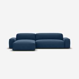 Float 4 Seater LH Chaise Sofa - Midnight Blue Velvet - thumbnail 3