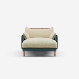 Cozy 1.5 Seater Chaise Sofa - Sage Cotton - thumbnail 3