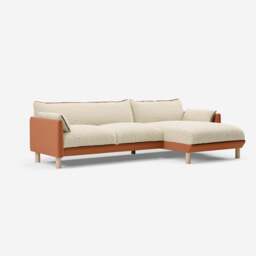 Cozy 4 Seater RH Chaise Sofa - Henna Cotton - thumbnail 1