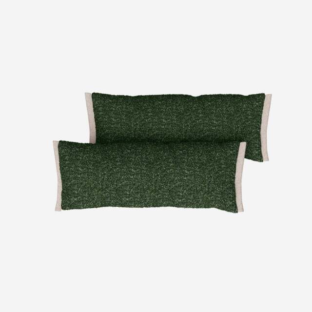 Side Cushions - Green Boucle - image 1