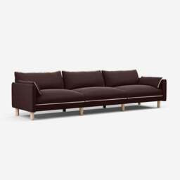 Cozy 5 Seater Sofa - Dark Brown Velvet - thumbnail 3