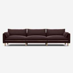 Cozy 5 Seater Sofa - Dark Brown Velvet