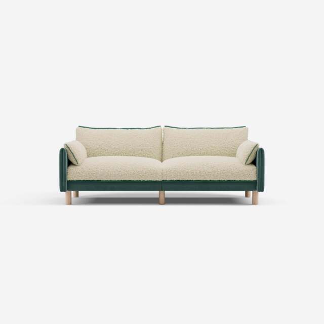 Cozy 3 Seater Sofa - Sage Cotton - image 1