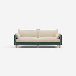 Cozy 3 Seater Sofa - Sage Cotton - thumbnail 1