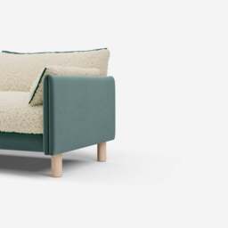 Cozy 3 Seater Sofa - Sage Cotton - thumbnail 2