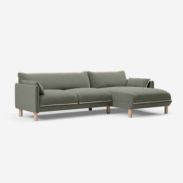 Cozy 4 Seater RH Chaise Sofa - Meadow Cotton - image 1