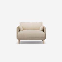 Cozy 1.5 Seater Chaise Sofa - Cream Textured Weave - thumbnail 3