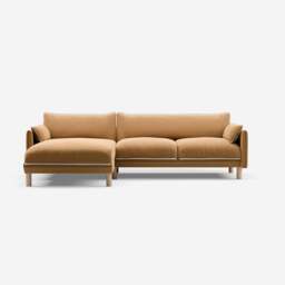 Cozy 4 Seater LH Chaise Sofa - Ochre Cotton - thumbnail 4