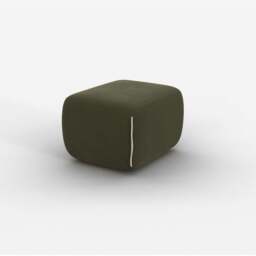 Cozy Pouffe - Dark Green Velvet - thumbnail 1