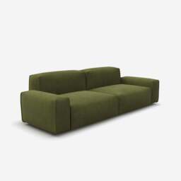 Float 3 Seater Sofa - Dark Green Velvet - thumbnail 3