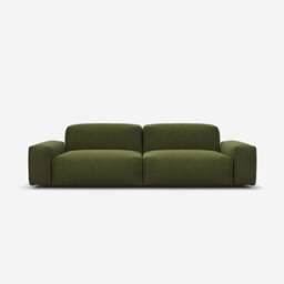 Float 3 Seater Sofa - Dark Green Velvet