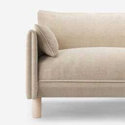 Cozy 1.5 Seater Sofa - Cream Textured Weave - thumbnail 5
