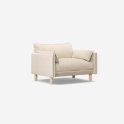 Cozy 1.5 Seater Sofa - Cream Textured Weave - thumbnail 3