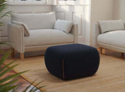 Cozy Pouffe - Navy Fleece - thumbnail 2