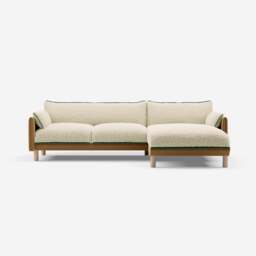 Cozy 4 Seater RH Chaise Sofa - Ochre Cotton - thumbnail 3