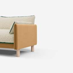 Cozy 4 Seater RH Chaise Sofa - Ochre Cotton - thumbnail 2