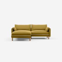 Cozy 3 Seater LH Chaise Sofa - Mustard Velvet - thumbnail 3