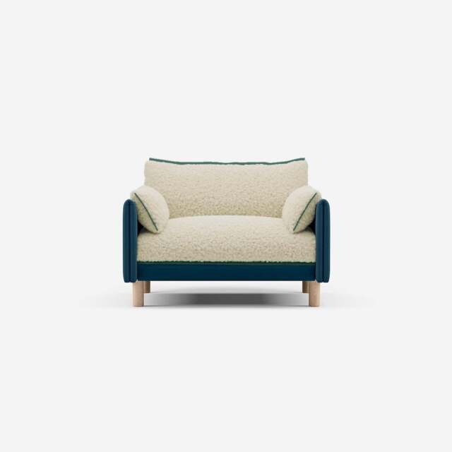 Cozy 1.5 Seater Sofa - Teal Velvet - image 1