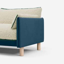 Cozy 1.5 Seater Sofa - Teal Velvet - thumbnail 2