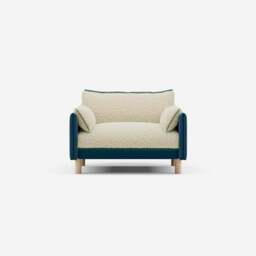 Cozy 1.5 Seater Sofa - Teal Velvet - thumbnail 1