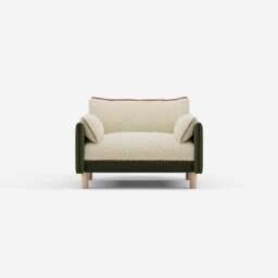 Cozy 1.5 Seater Sofa - Dark Green Velvet - thumbnail 1