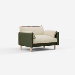 Cozy 1.5 Seater Sofa - Dark Green Velvet - thumbnail 4