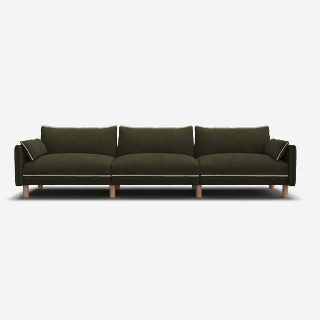 Cozy 5 Seater Sofa - Green Boucle II - image 1