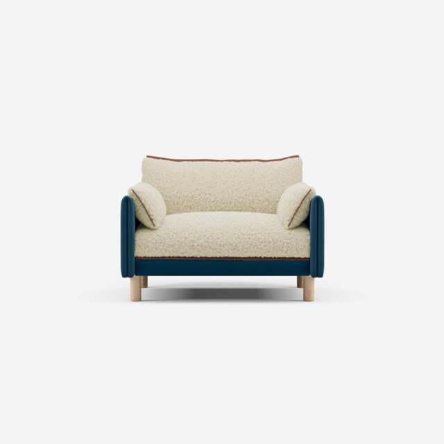 Cozy 1.5 Seater Sofa - Teal Velvet - image 1