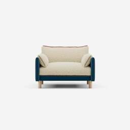 Cozy 1.5 Seater Sofa - Teal Velvet - thumbnail 1