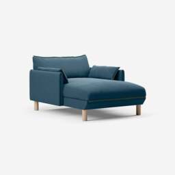 Cozy 1.5 Seater Chaise Sofa - Teal Velvet