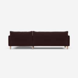 Cozy 4 Seater LH Chaise Sofa - Dark Brown Velvet - thumbnail 4