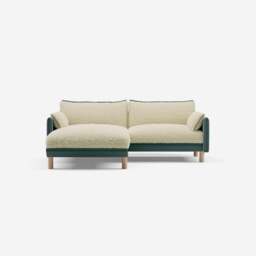 Cozy 3 Seater LH Chaise Sofa - Sage Cotton - thumbnail 3