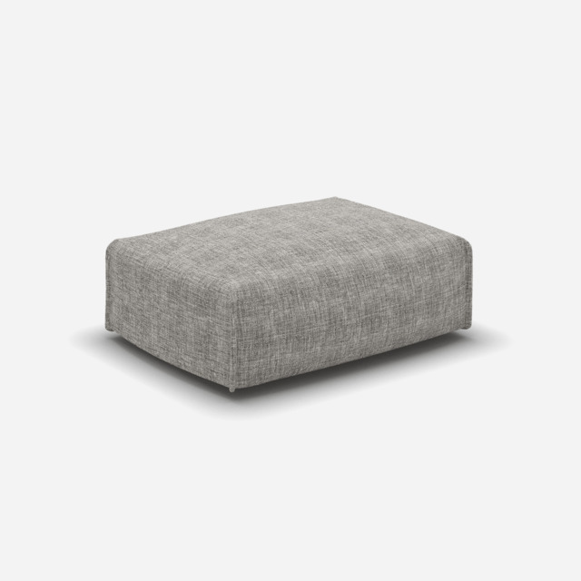 Float Rectangular Ottoman - Salt & Pepper Textured Weave - image 1