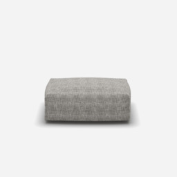 Float Rectangular Ottoman - Salt & Pepper Textured Weave - thumbnail 2
