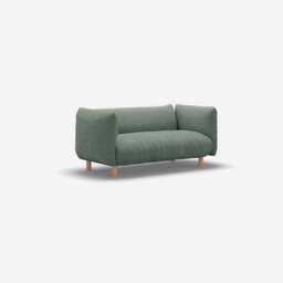 Pillow 2 Seater Sofa - Sage Cotton - thumbnail 3