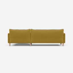 Cozy 4 Seater LH Chaise Sofa - Mustard Velvet - thumbnail 4