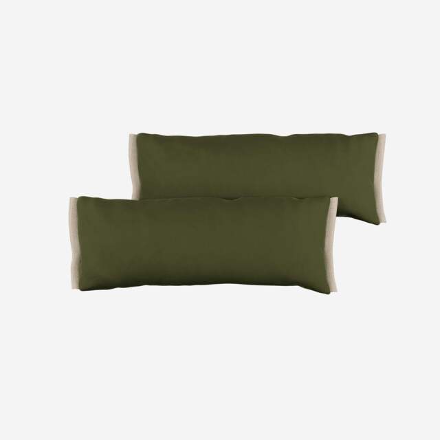 Side Cushions - Dark Green Velvet - image 1