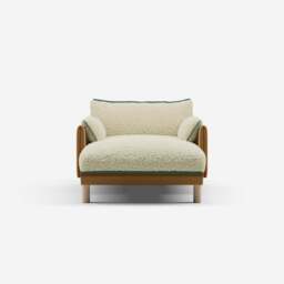 Cozy 1.5 Seater Chaise Sofa - Ochre Cotton - thumbnail 3