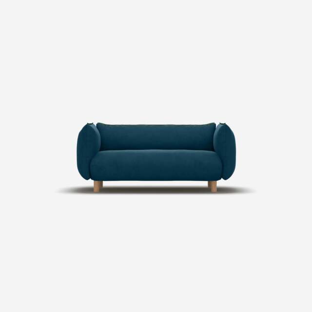 Pillow 2 Seater Sofa - Teal Velvet - image 1