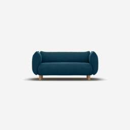 Pillow 2 Seater Sofa - Teal Velvet - thumbnail 1